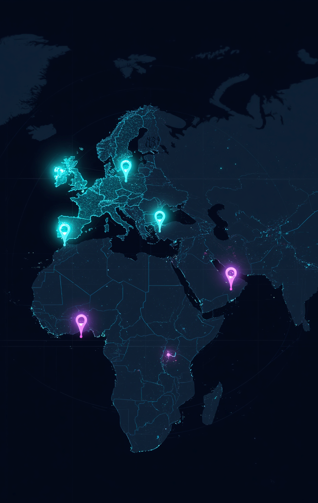 World map highlighting People Morphy's global client markets